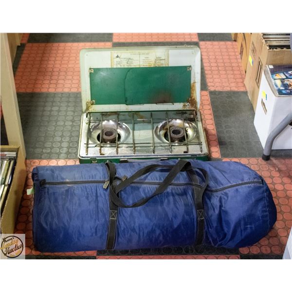 PORTABLE CAMP STOVE + TENT IN BAG