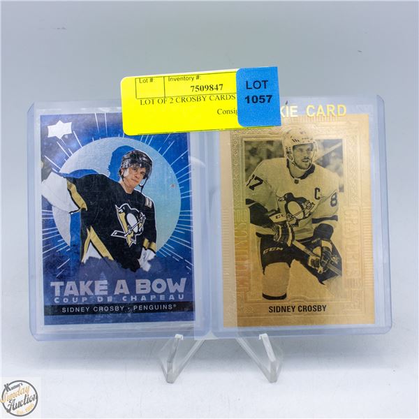 LOT OF 2 CROSBY CARDS