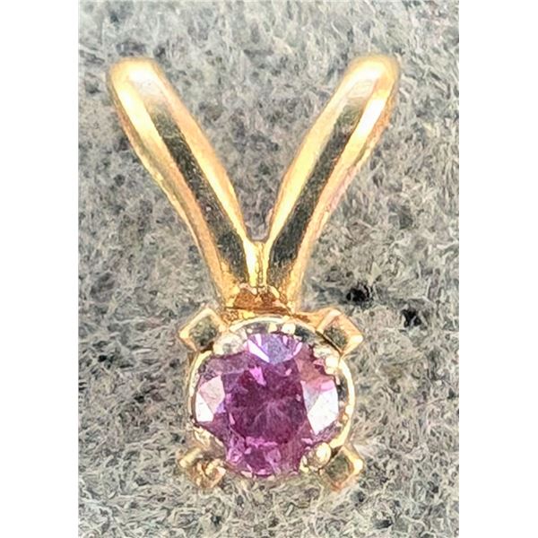 14K(0.2G), LAB PINK DIAMOND (0.03CT) PENDANT