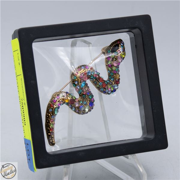 NEW SNAKE BROOCH FILLED WITH COLOURFUL