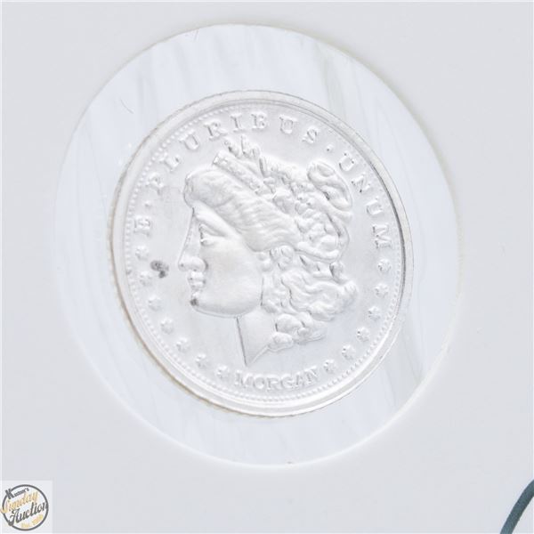 #4115-.999 FINE SILVER TOKEN W/MORGAN STYLE ON