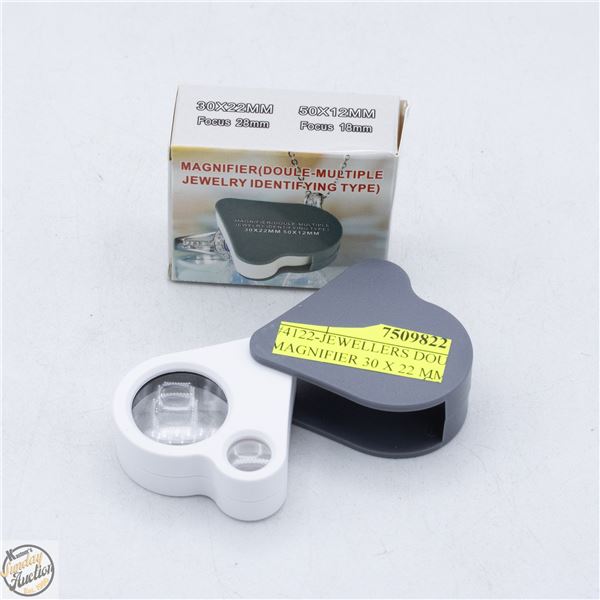 #4122-JEWELLERS DOUBLE MAGNIFIER 30 X 22 MM