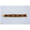 Image 1 : VINTAGE MESH BRACELET, W/ COLORED GLASS