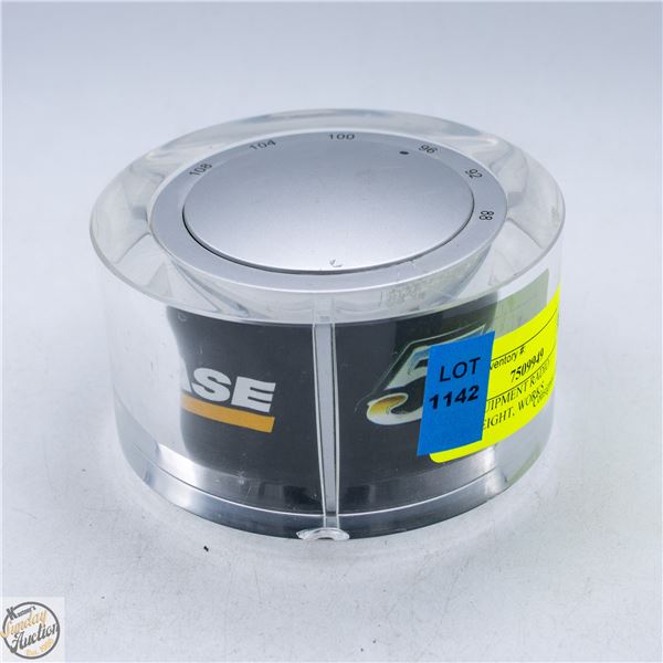 CASE EQUIPMENT RADIO / PAPERWEIGHT, WORKS