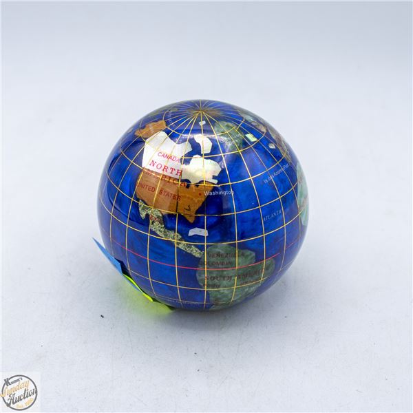 PRECIOUS GEMSTONE INLAYED PAPERWEIGHT