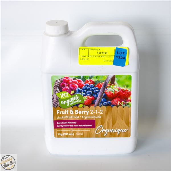 1 KG FRUIT & BERRY 2-1-2 ORGANIC LIQUID