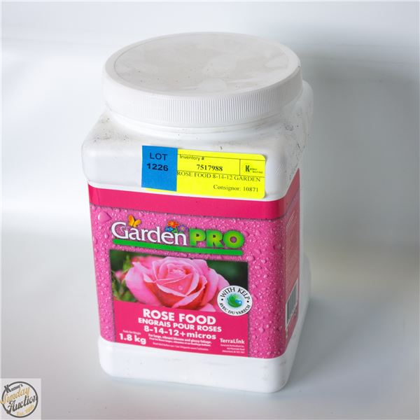 1.8 KG ROSE FOOD 8-14-12 GARDEN PRO