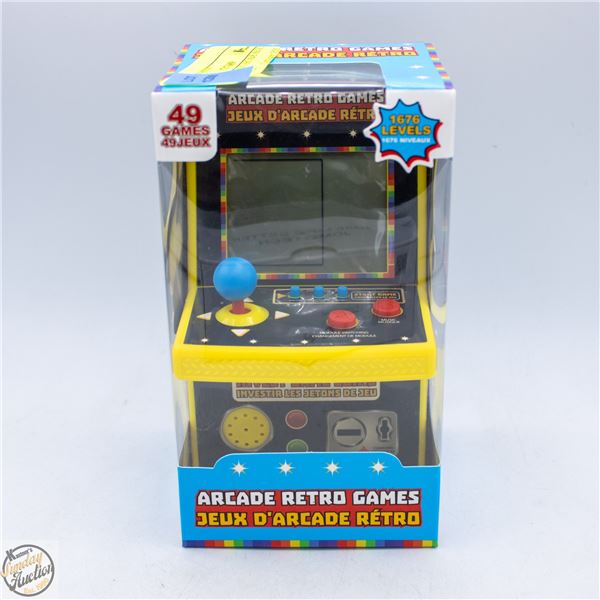 NEW YELLOW MINI ARCADE RETRO GAMES 49 GAMES