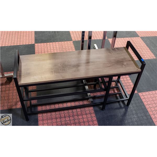 NEW ASSEMBLED SHOE RACK HALL BENCH 20.5"X12"X36"