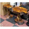 Image 1 : PAIR OF LIVE EDGE SIDE TABLES 22" TALL (NEED TLC)
