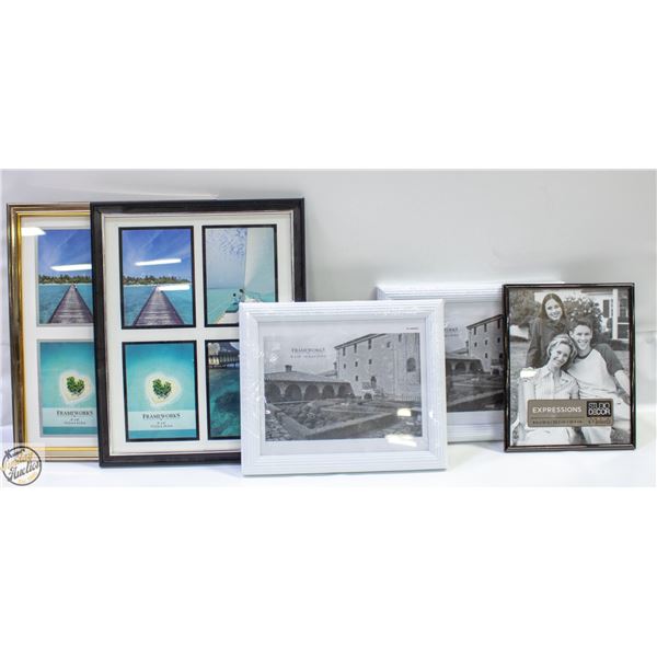 LOT OF 5 PICTURE FRAMES