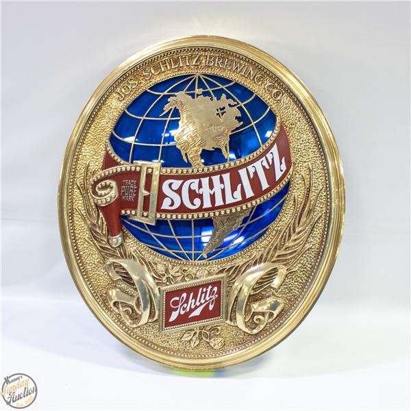 VINTAGE SCHLITZ SIGN 16 INCHES X 18 INCHES