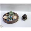 Image 1 : COLLECTION OF 2 BUDDHA'S (1 JADE), SHELLS &