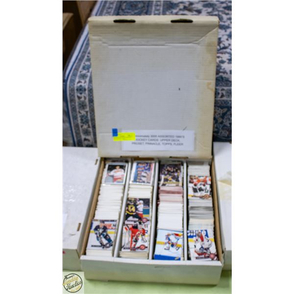 APPROXIMATELY 3000 ASSORTED 1990’S HOCKEY CARDS