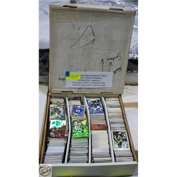 APPROXIMATELY 3000 ASSORTED 1990’S HOCKEY+FOOTBALL