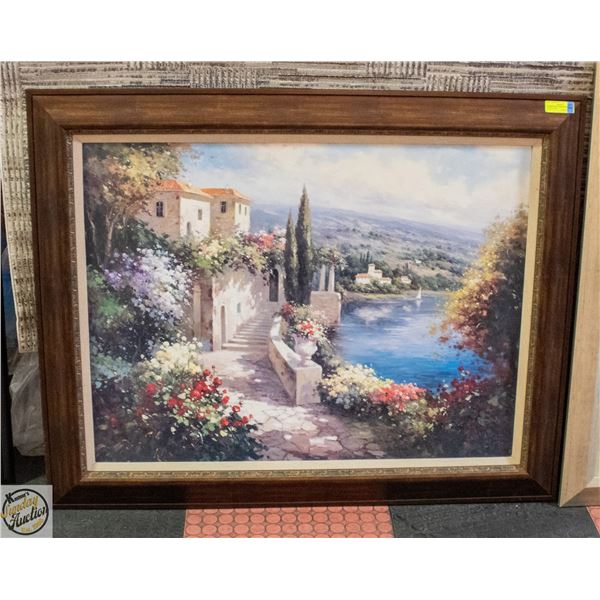 FRAMED PRINT MEDITERRANEAN SCENE 4' X 40"