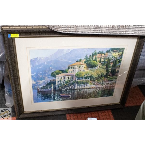 FRAMED STEREOGRAPH PRINT "VILLA BALBIANELLO" BY
