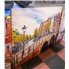Image 1 : FRAMED PRINT OF AMSTERDAM CANAL 55" X 40"
