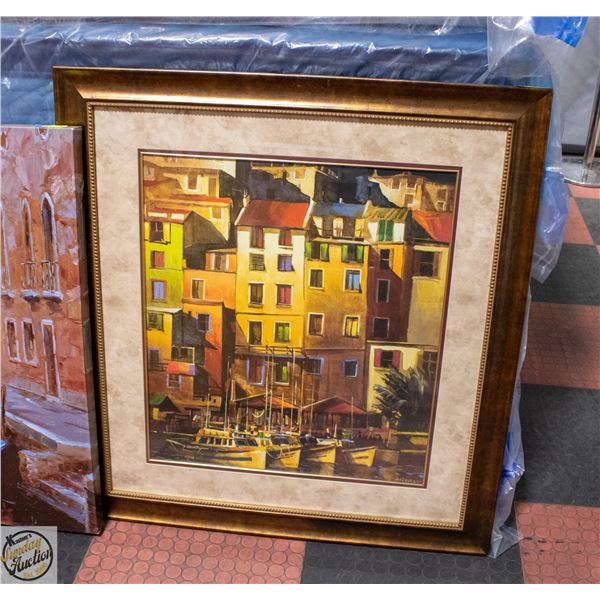 FRAMED MEDITERRANEAN GOLD PRINT BY MICHAEL O'TOOLE
