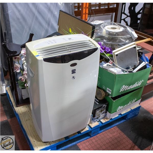 PALLET OF ESTATE ITEMS INCLUDES AIR CONDITIONING,
