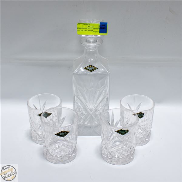 SHANNON CRYSTAL DESIGNS OF IRELAND DECANTER