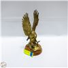 Image 1 : BRASS EAGLE ON WOODEN STAND 4" X 8"