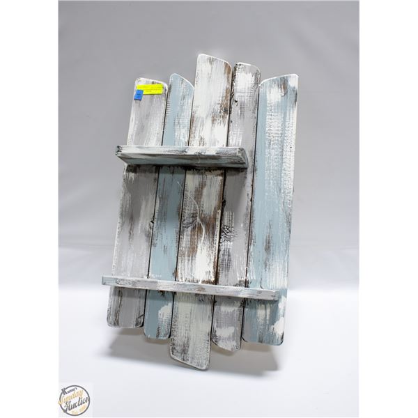 ESTATE WOODEN WALL HANGING SHELF 15" X 28"