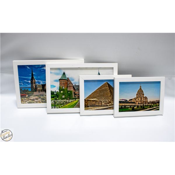 4PC FRAMED PHOTOS - AROUND THE WORLD