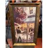 Image 1 : FRAMED ART PRINT 5TH AVE CAFE BY BRENT HEIGHTON