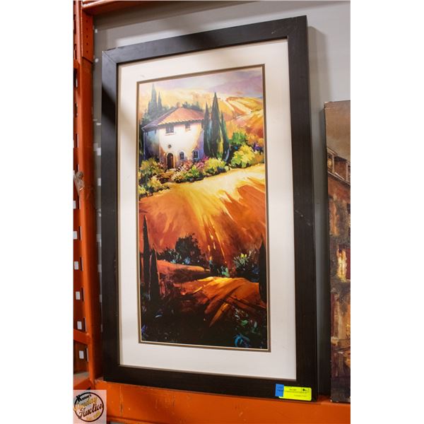 FRAMED IMPRESSIONIST PRINT 19" X 31"