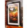 Image 1 : FRAMED IMPRESSIONIST PRINT 19" X 31"