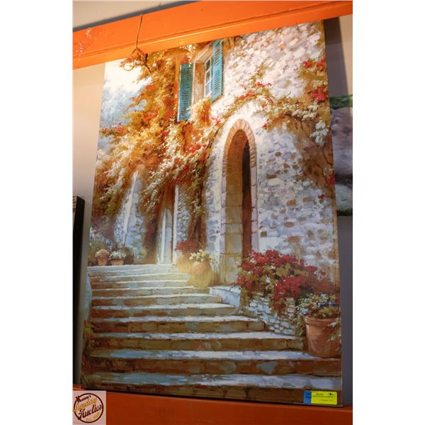CANVAS PRINT STONE STAIRWAY 2' X 31"