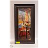 Image 1 : PRINT OF PARISIAN CAFE 12" X 24"