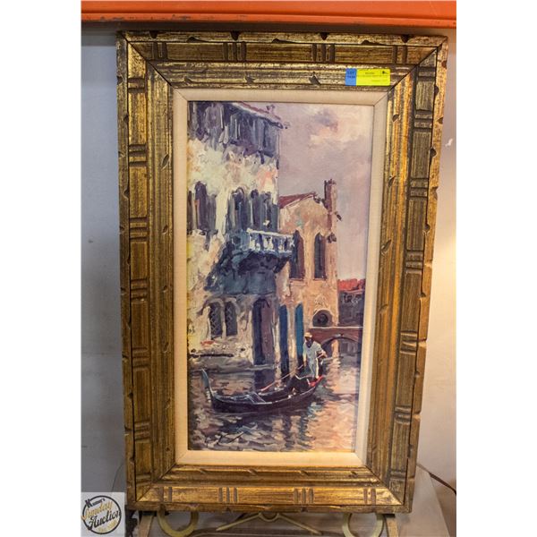 GONDOLA FRAMED PRINT 20" X 32"