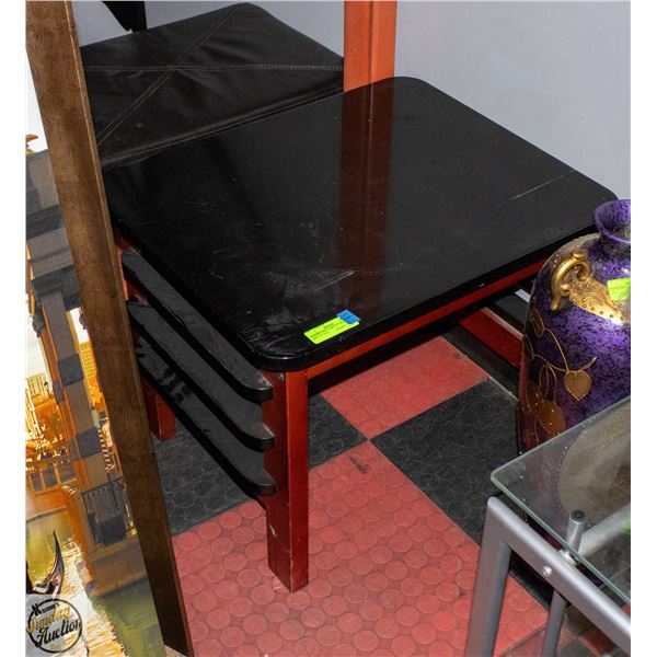 WOODEN SIDE TABLE 20" WIDE 24" DEEP 19" TALL