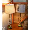 Image 1 : PAIR OF 33" TALL BRASS TONED LAMPS