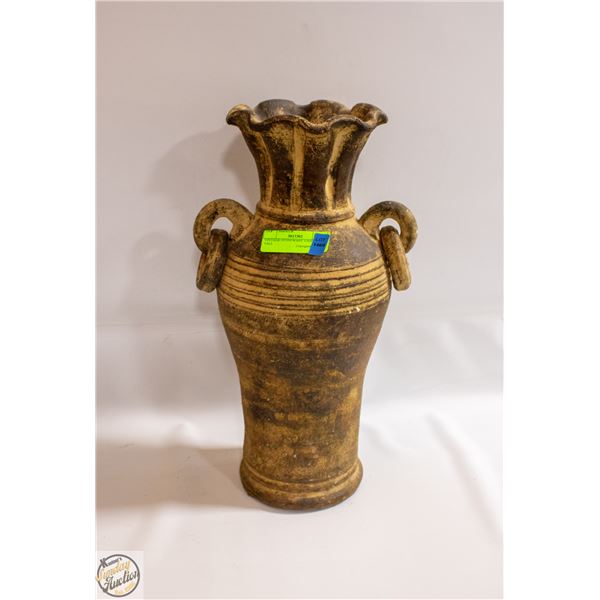 VINTAGE STONEWARE VASE 17" TALL