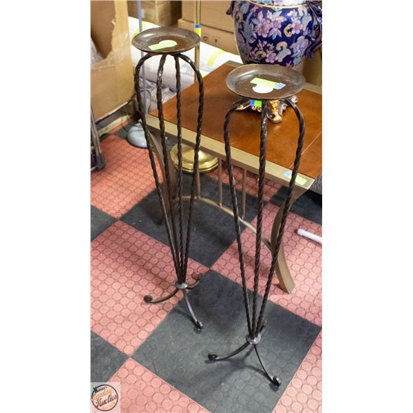 PAIR OF 40" TALL CANDLE HOLDERS
