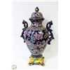 Image 1 : VINTAGE ORNATE PORCELAIN URN WITH FLORAL DESIGN