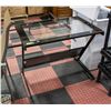 Image 1 : GLASS TOP DESK 35 1/2"W X 32 1/2" D X 29 1/2" T