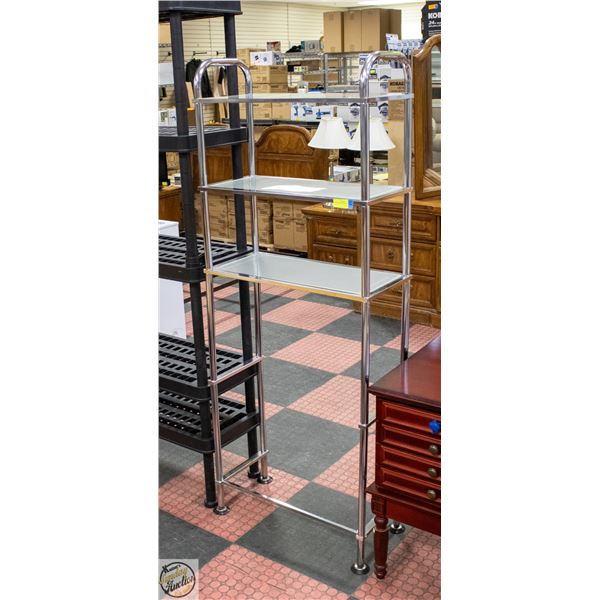 METAL AND FROSTED GLASS SHELF