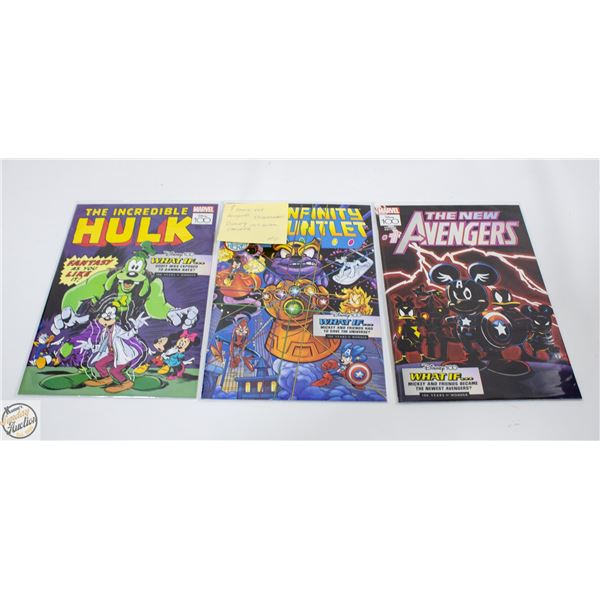 3 COMIC LOT: AMAZING SPIDERMAN DISNEY 100 YEAR