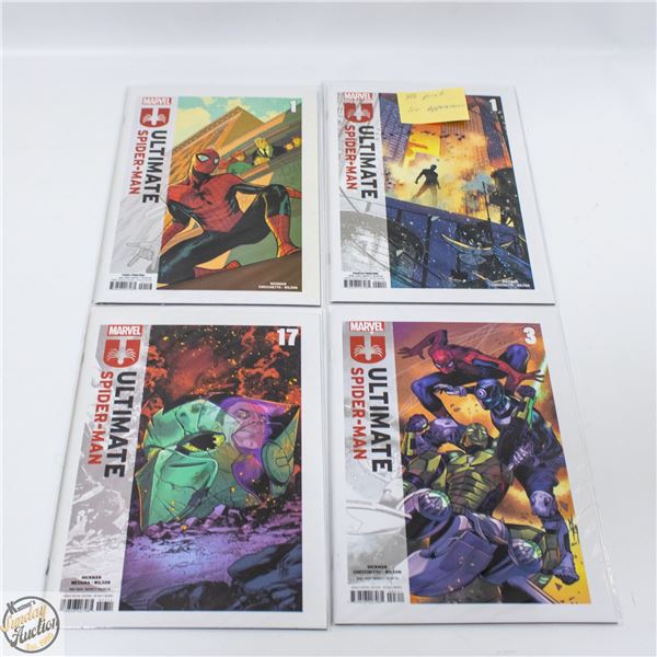 ULTIMATE SPIDERMAN 4 COMIC LOT