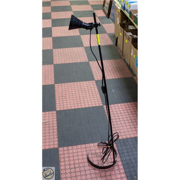 IKEA BLACK FLOOR LAMP 47"H