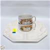 Image 1 : 2 FINE PORCELAIN SOUP BOWL CUPS +