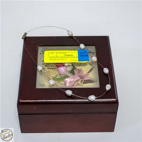 GENUINE FRESH WATER PEARL NECKLACE IN A
