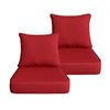Image 1 : BRAND NEW 2 24X24" DEEP SEAT PATIO CUSHIONS RED