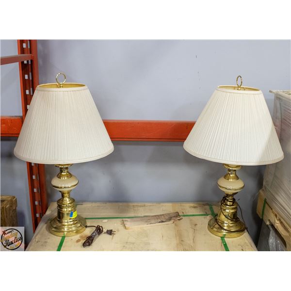 2 BRASS MATCHING LAMPS