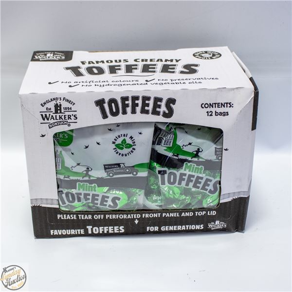 WALKERS ENGLISH CREAMY TOFFEE 12 X 150G BAGS/BOX
