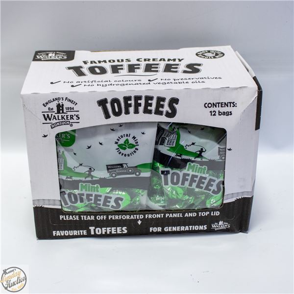 WALKERS MINT TOFFEE - 12 X 150G BAGS PER BOX